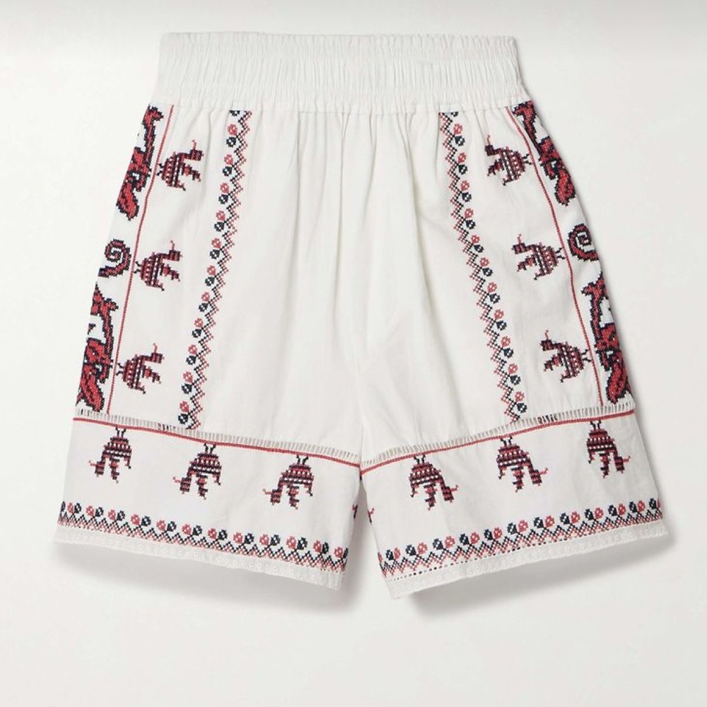 Sea New York Beena Crochet Trimmed Embroidered Shorts - Picture 3 of 11